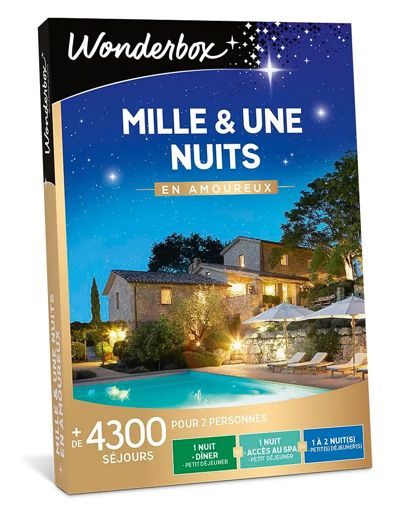 Wonderbox Mille & Une Nuits en Amoureux coffret cadeau 2 pers