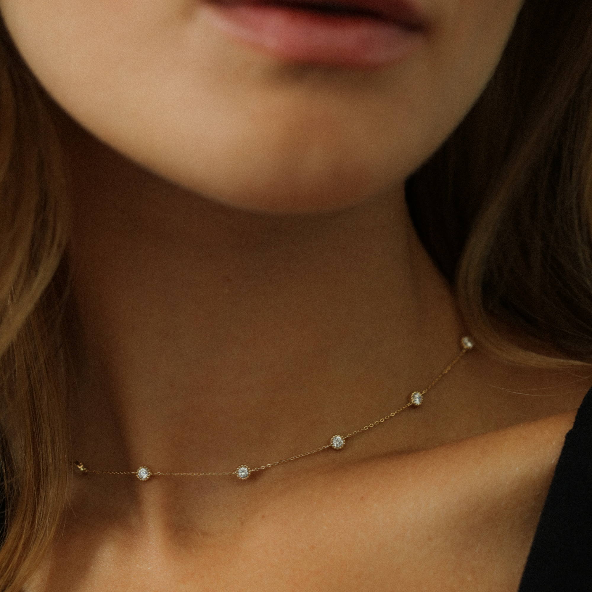 Angèle Brousse Cessi collier ras-de-cou or 18 carats topazes