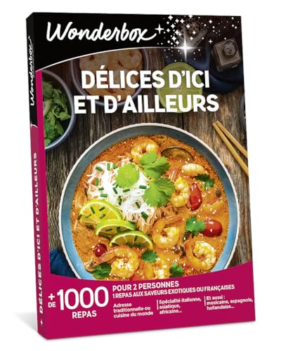 Wonderbox Délices d'Ici et d'Ailleurs coffret repas 2 personnes