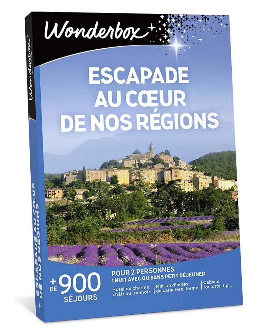 Wonderbox Escapade Coeur Régions coffret cadeau 1 nuit 2 pers