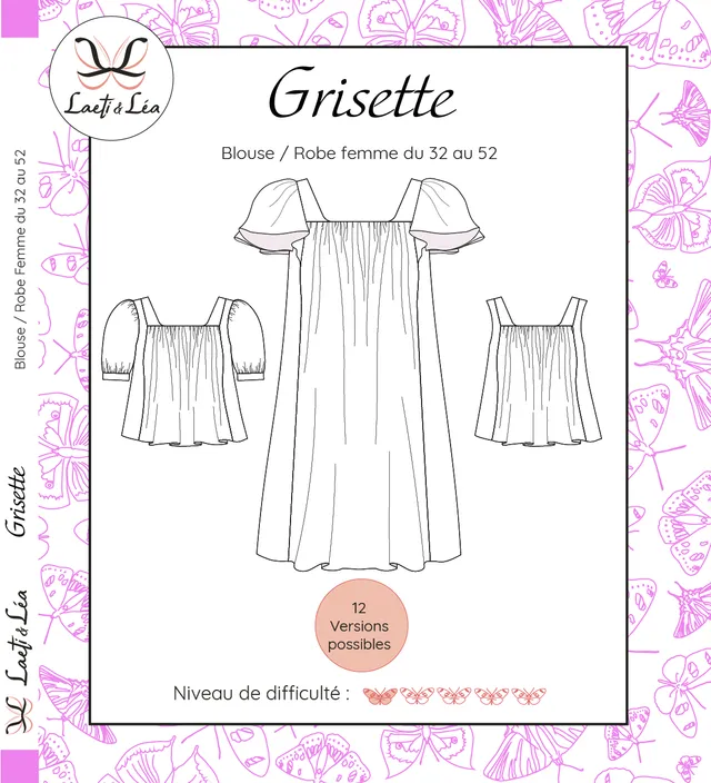 Laeti & Léa Grisette patron blouse robe femme 32-52 PDF