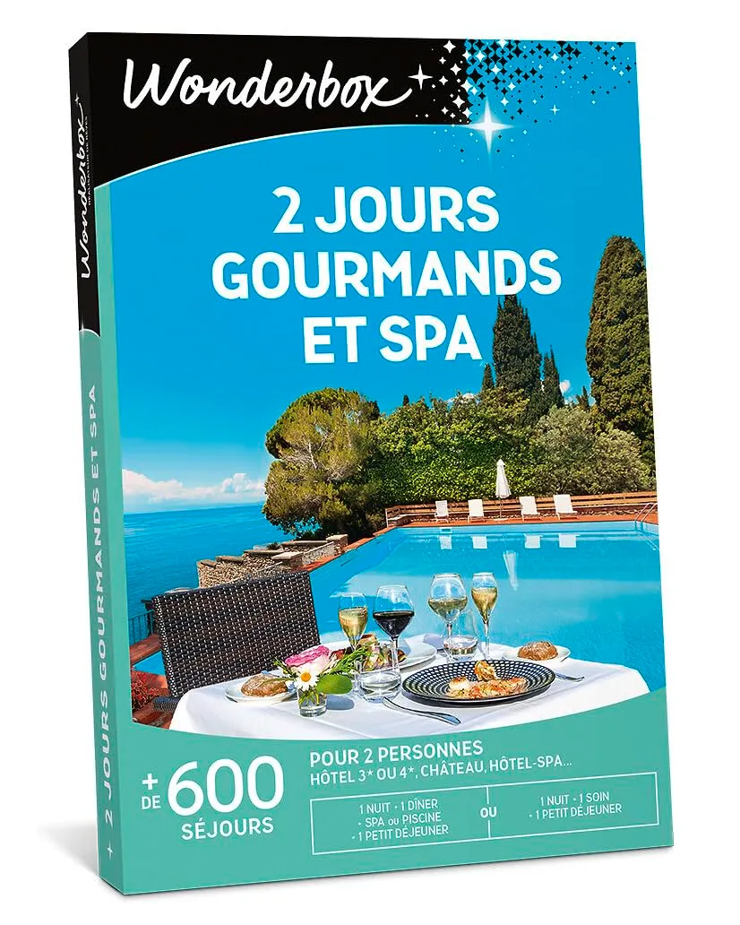 Wonderbox 2 Jours Gourmands et Spa coffret cadeau 2 pers