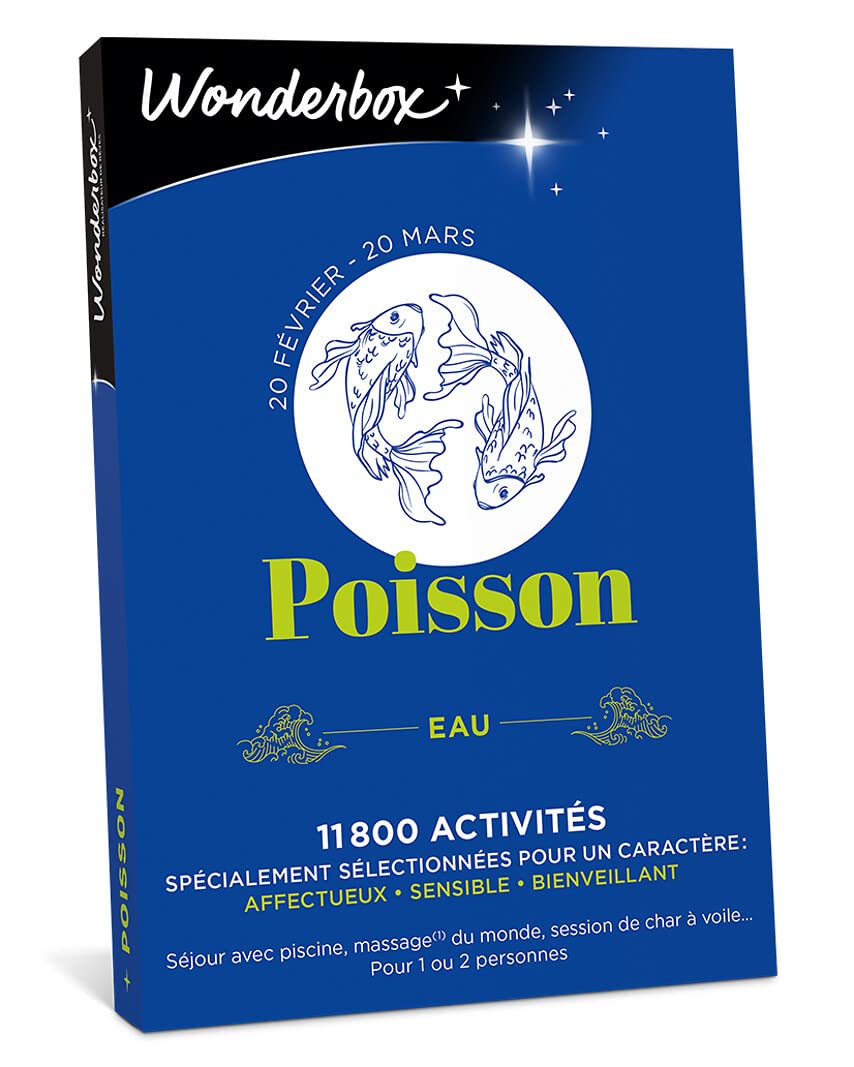 Wonderbox Astrologie Poisson coffret cadeau 1 ou 2 pers massage