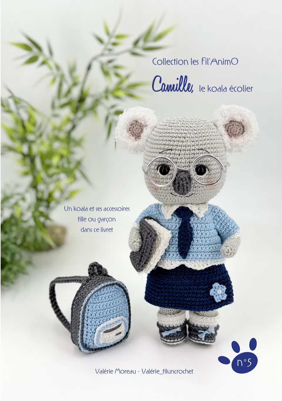 Camille le koala l’écolier livre crochet patron amigurumi