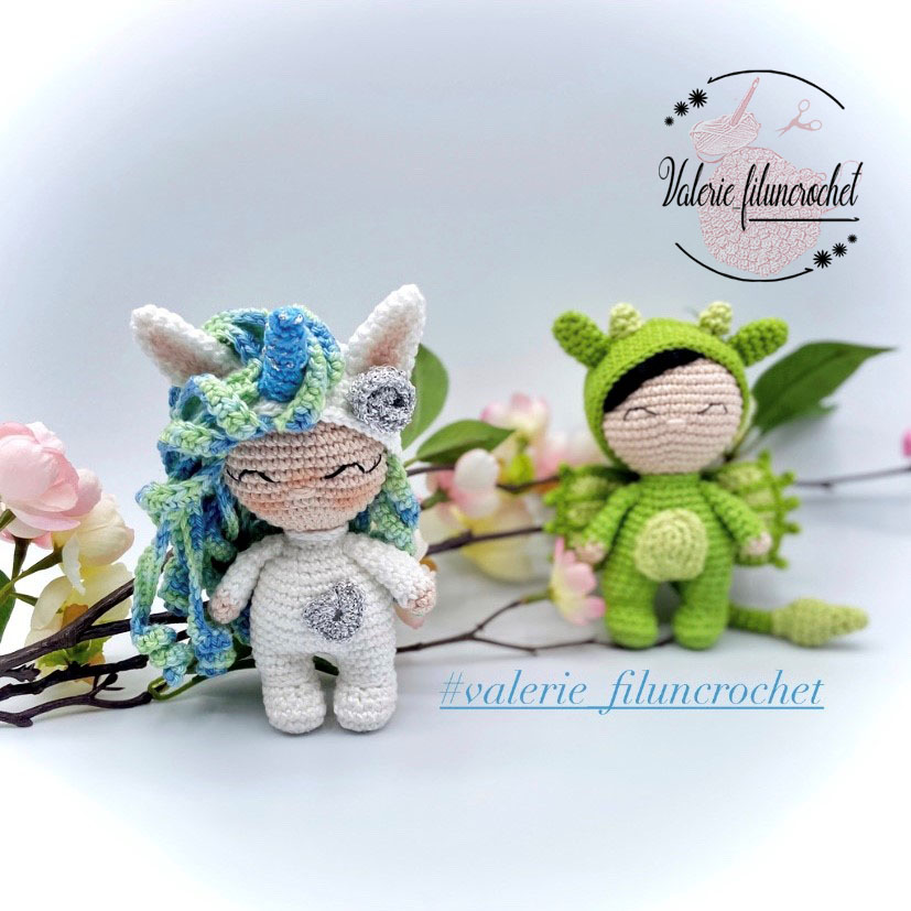Valerie Fil Un Crochet Georgia la Poupée Licorne patron PDF