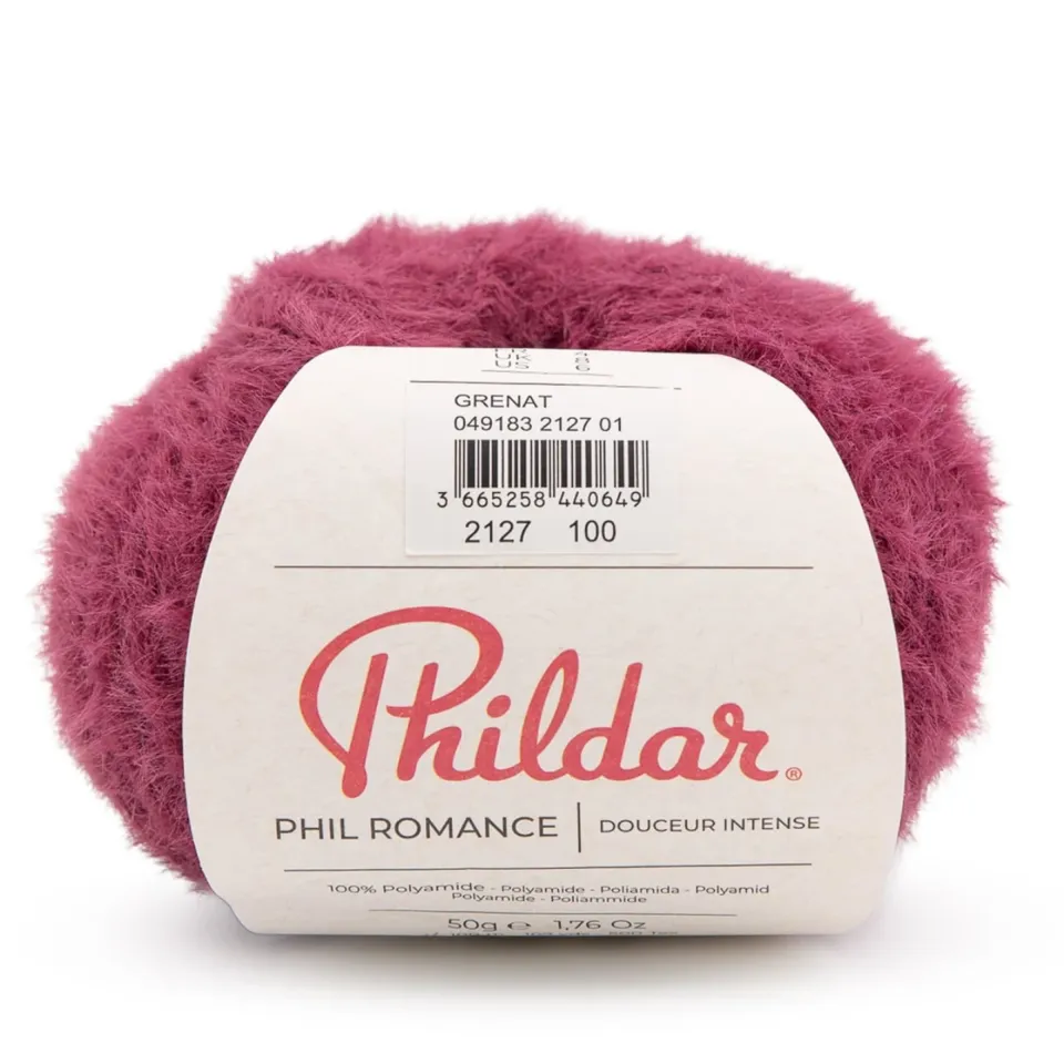 Phildar Phil Romance fil fantaisie grenat 50g