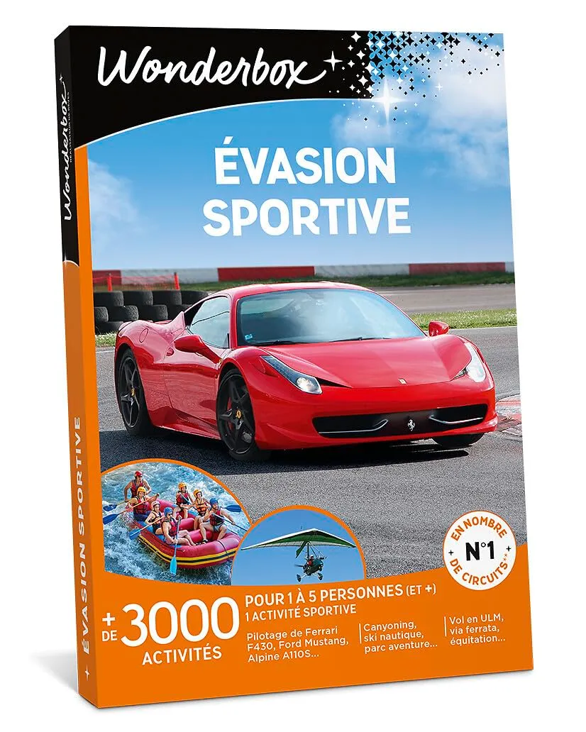 Wonderbox Évasion Sportive coffret cadeau 1 à 5 pers.