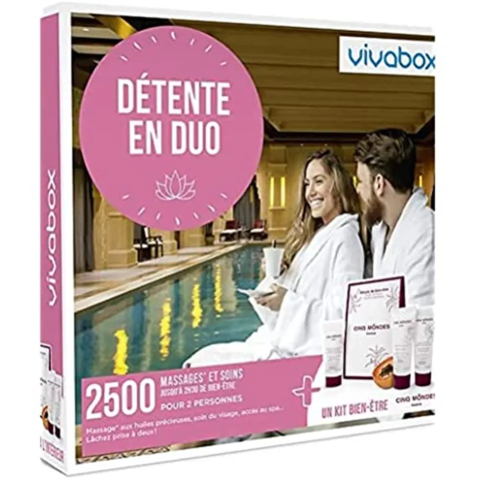 Wonderbox Détente en Duo coffret spa massage 2500 soins
