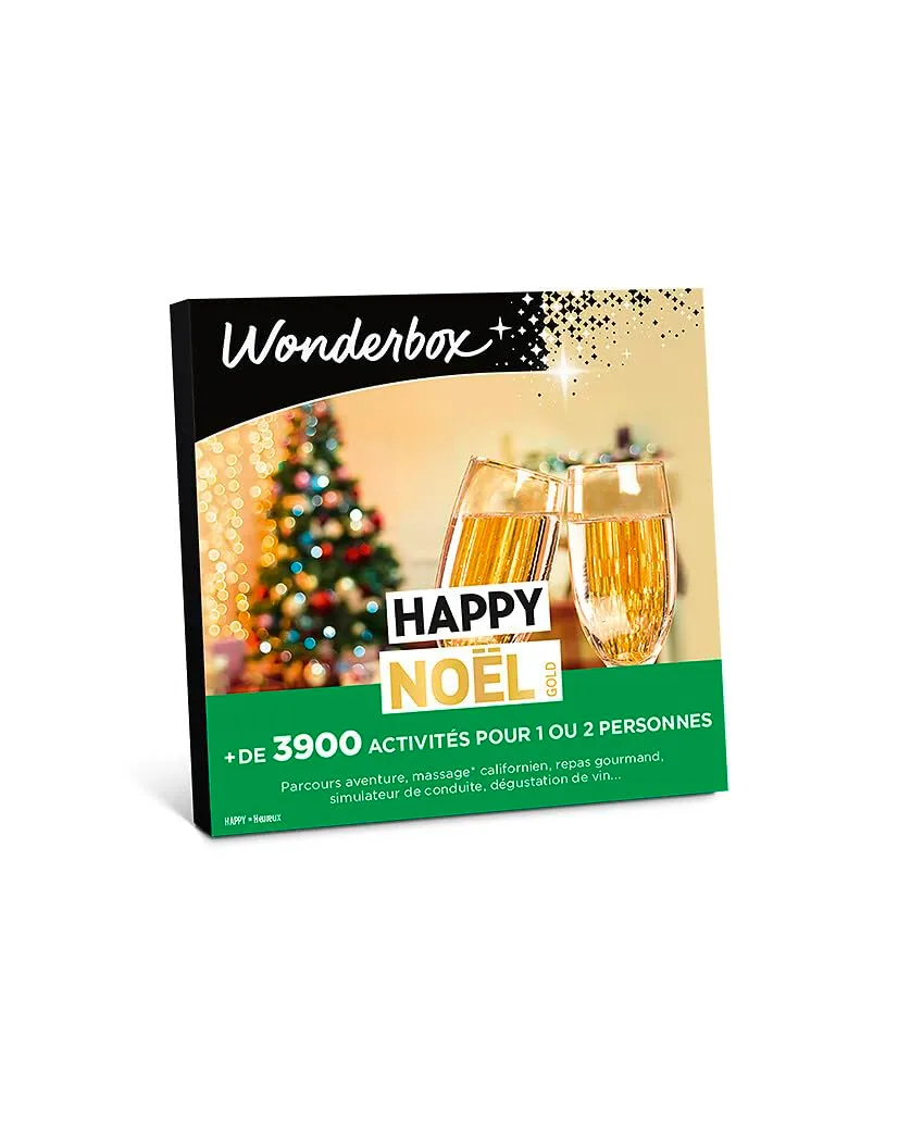 Wonderbox Happy Noël Gold coffret cadeau multi-activités 1-2 pers