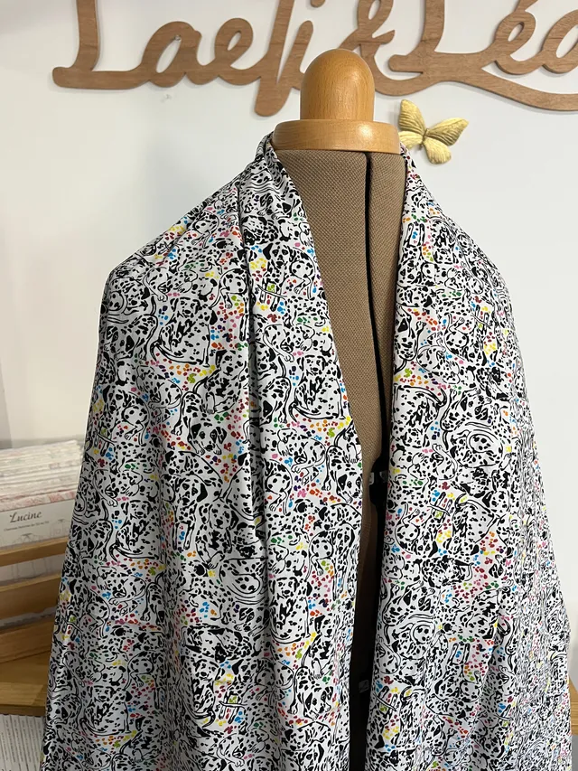 Laeti & Léa Coupon popeline dalmatiens 1m50 robe
