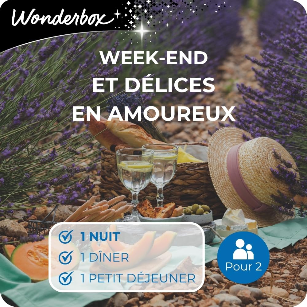 Wonderbox Séjour & Week-end Et Délices coffret cadeau amoureux 2 pers
