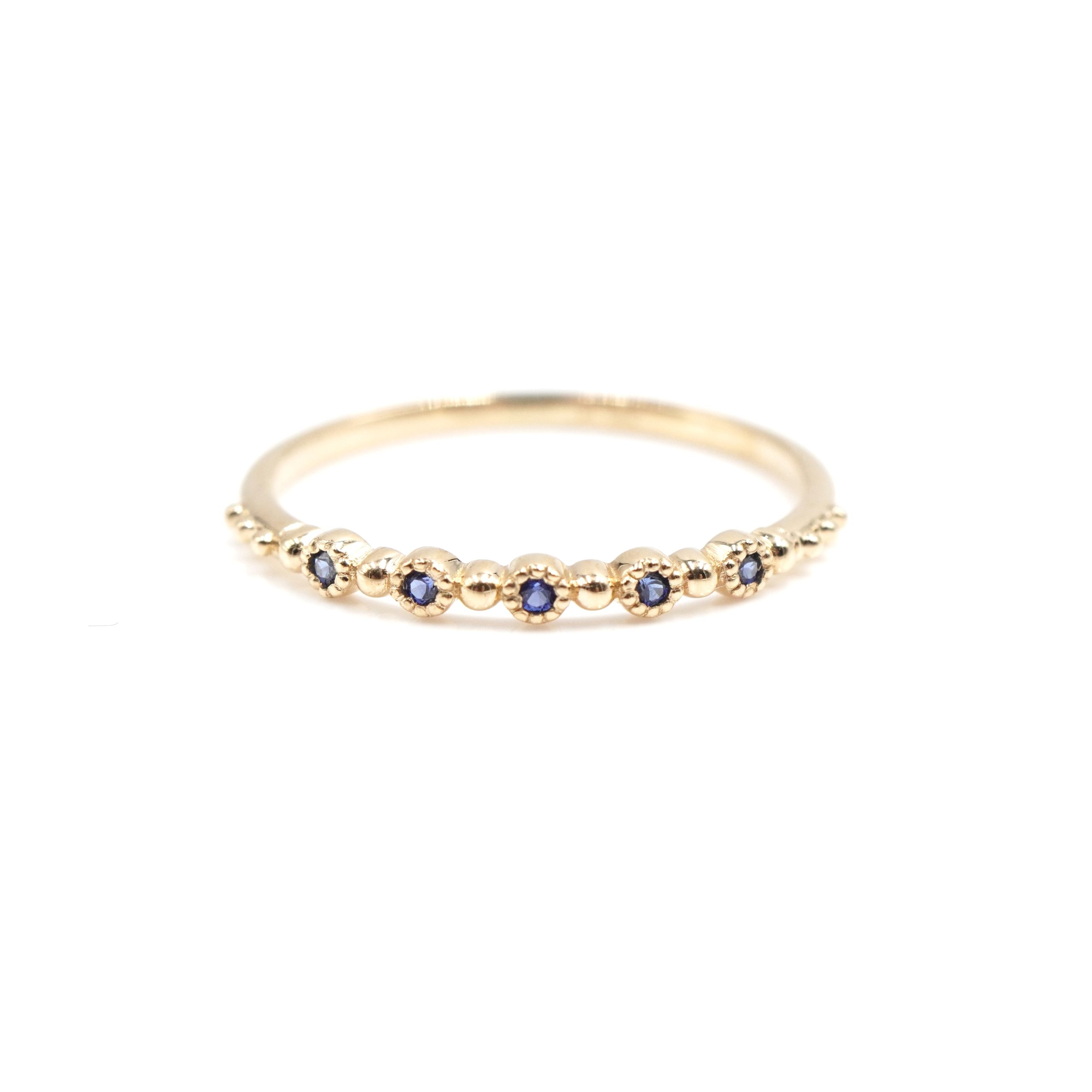 Angèle Brousse Nina Small Colors bague or jaune topaze bleue