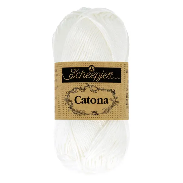 Scheepjes Catona 0106 fil coton blanc mercerisé 50 g