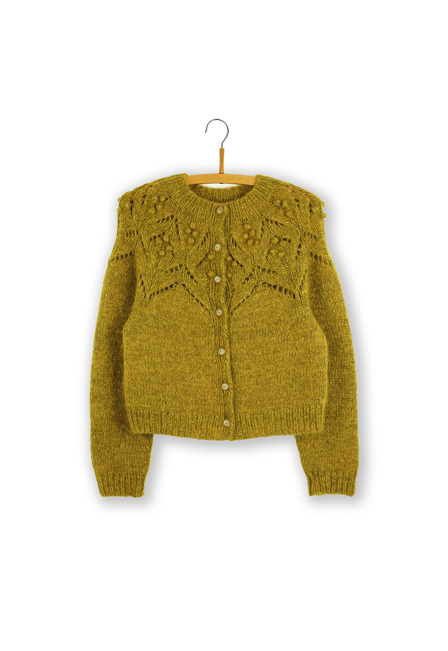 Isager Magnolia Bloom Cardigan kit tricot gilet laine