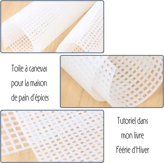 Toile canevas plastique 20x30 cm rigidifier 3 mm