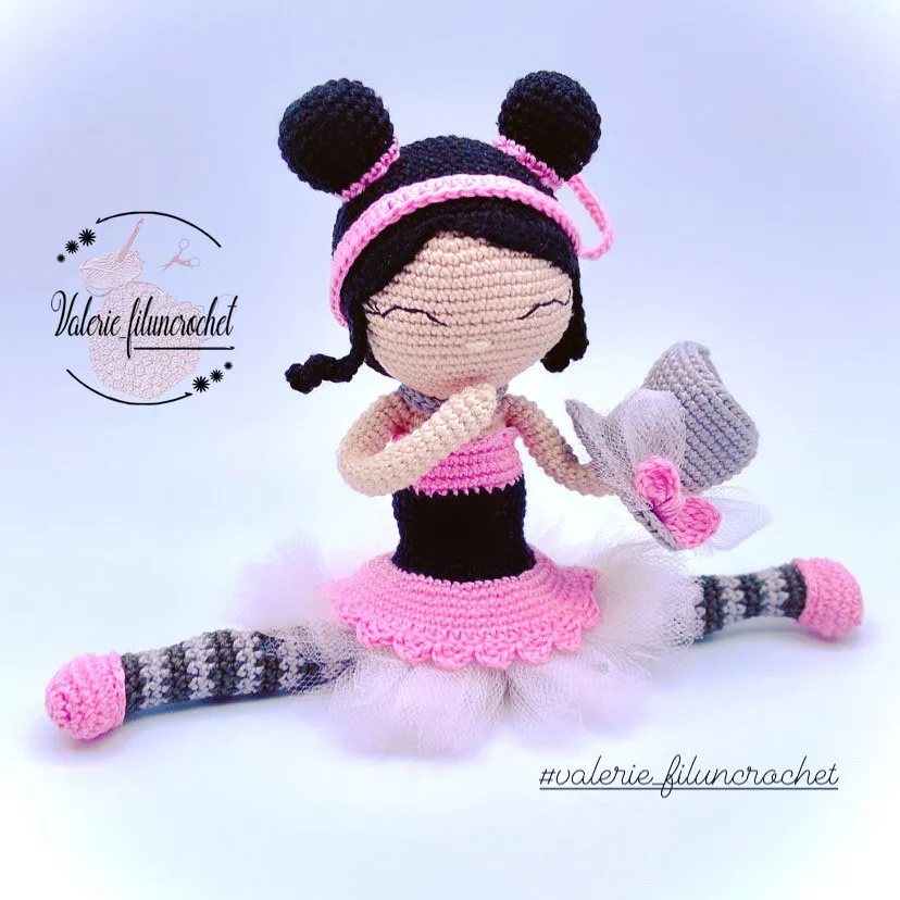 Valerie Fil un crochet Lucie danseuse tutoriel amigurumi poupée