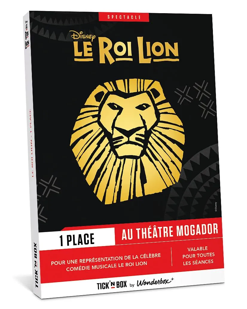 Wonderbox Connect Roi Lion coffret spectacle 1 personne Mogador