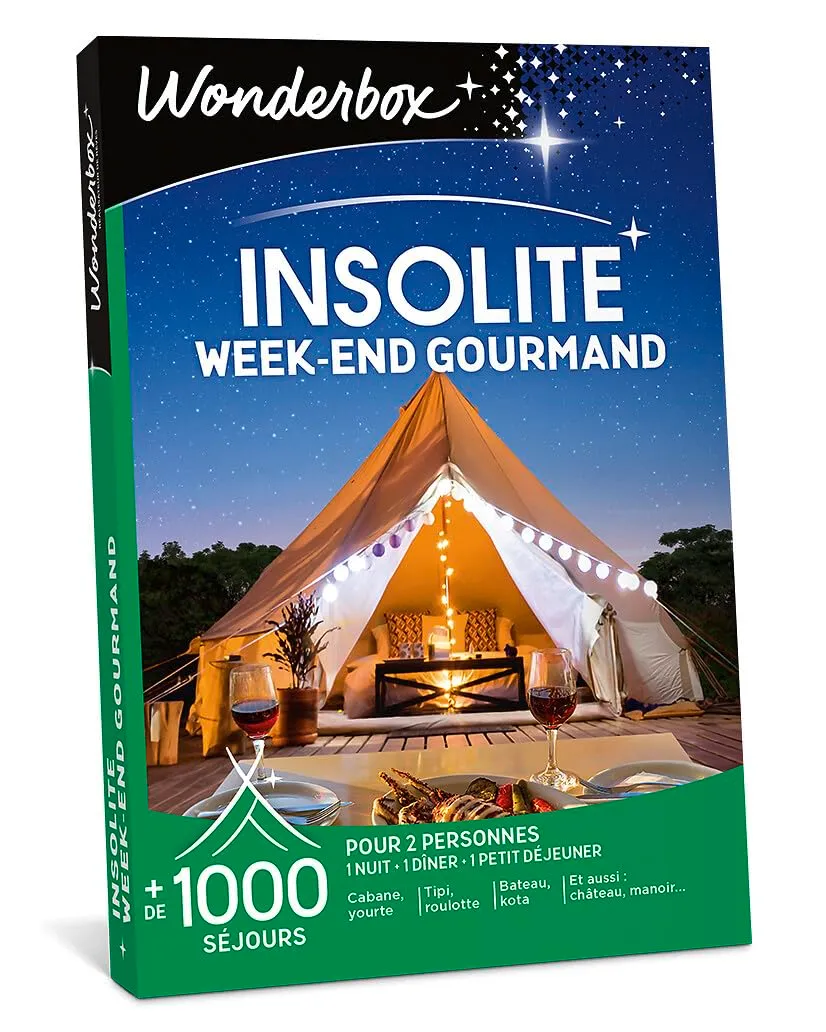 Wonderbox Week-End Insolite et Gourmand coffret séjour 2 pers