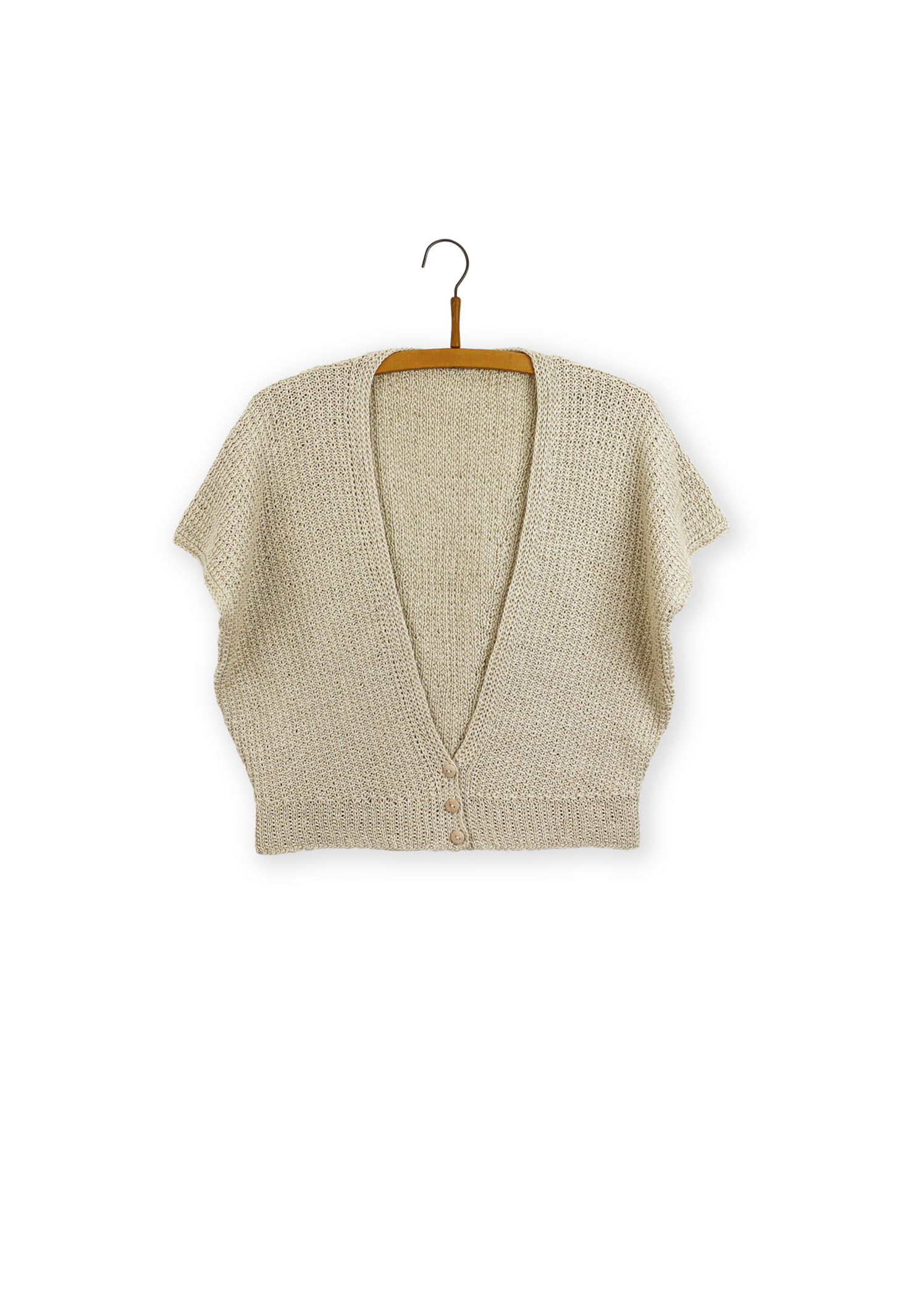 Isager Yarn Kits Sand summer cardi kit gilet