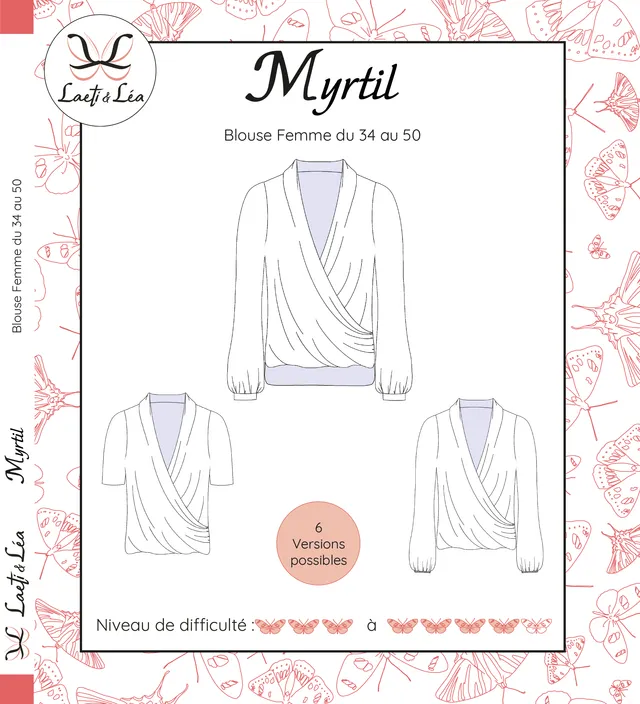 Laeti & Léa Myrtil blouse patron couture femme 34-50 PDF