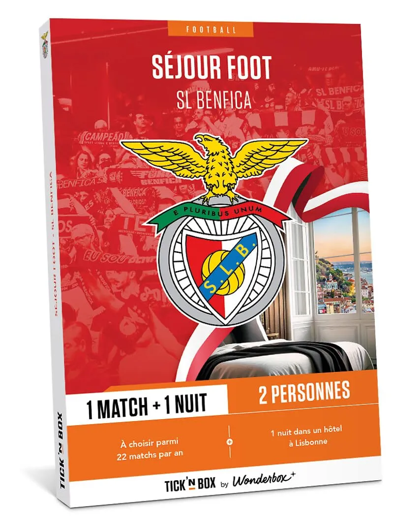 Tick&Box SL Benfica séjour match + hôtel coffret 2 pers