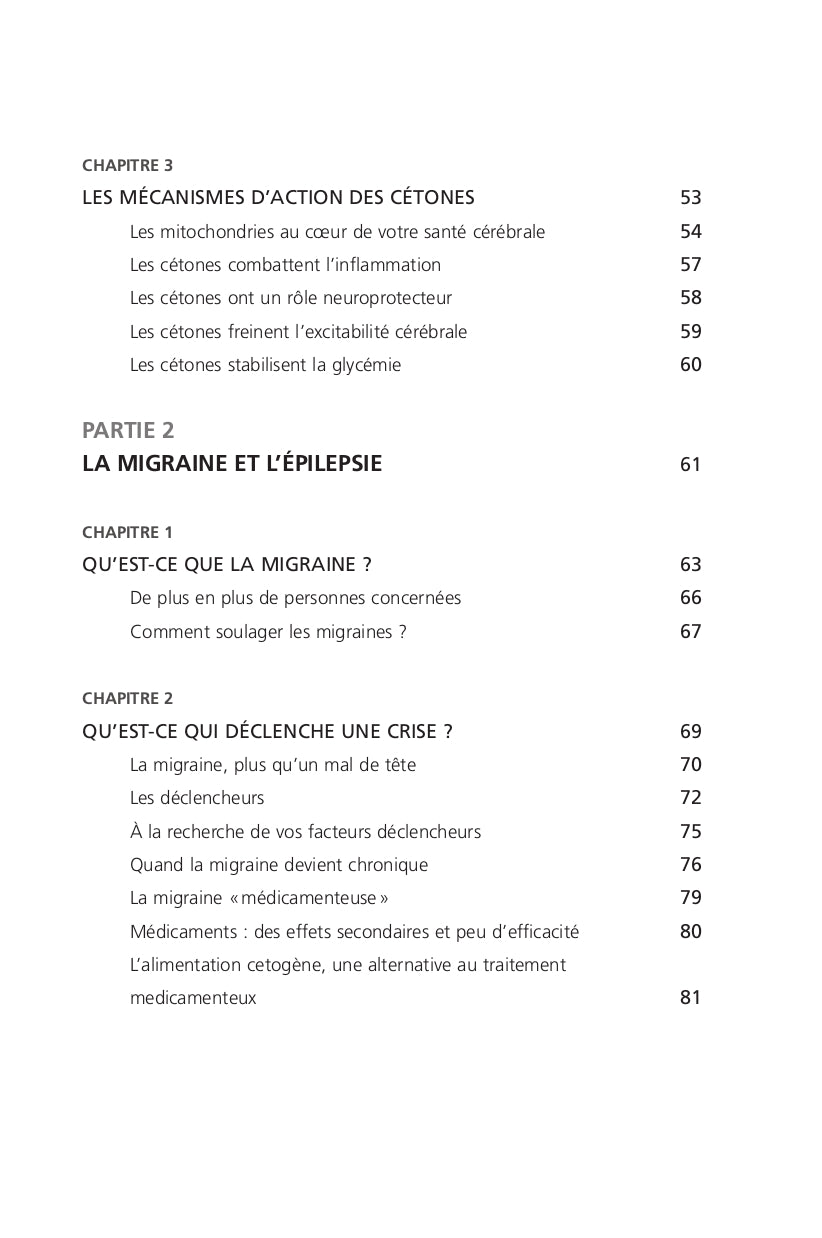 Souccar Médecine Régime cétogène cerveau livre broché menus