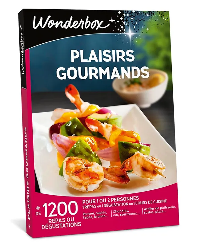 Wonderbox Plaisirs Gourmands coffret restaurant 1-2 pers