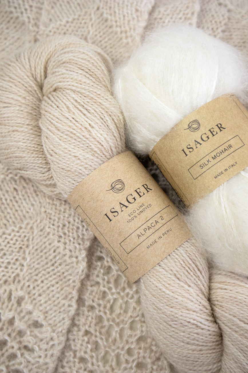 Isager Yarn Kits Fyn Scarf kit tricot écharpe laine
