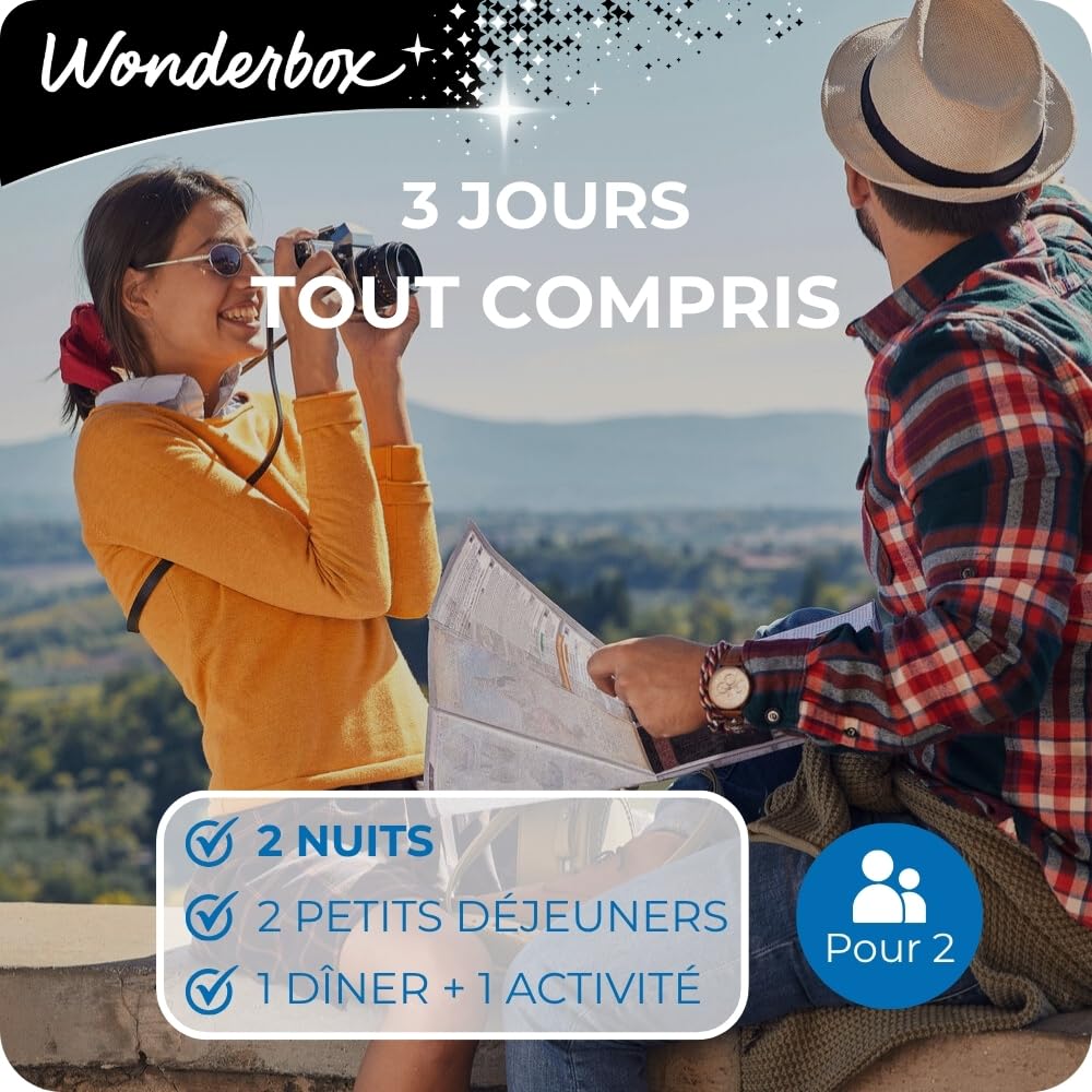 Wonderbox 3 Jours Tout Compris coffret cadeau 2 pers 2 nuits