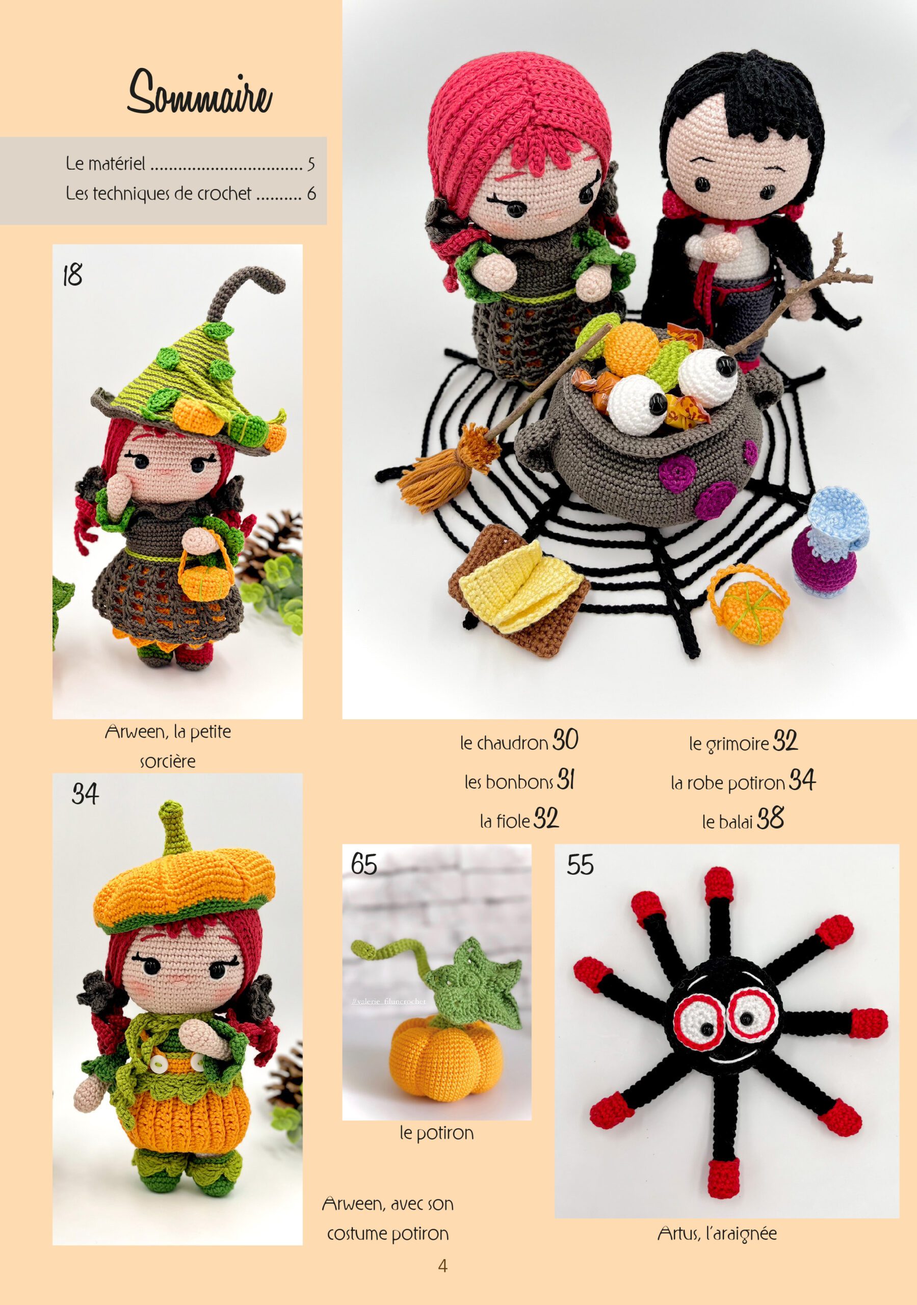 Valerie Sortilèges d'Halloween livre crochet 72 pages A4