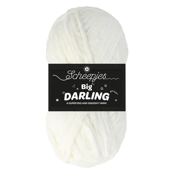 Scheepjes Big Darling 401 Blanc fil chenille doux