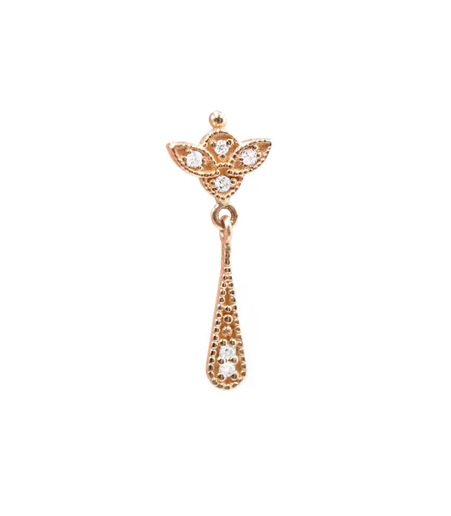 Angèle Brousse Romance Goutte puce or jaune 18 carats 15,8 mm