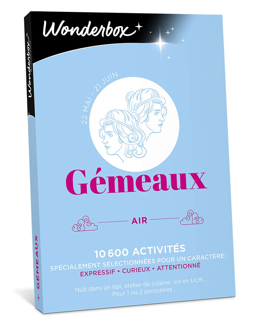 Wonderbox Gémeaux coffret cadeau multi-activités astro