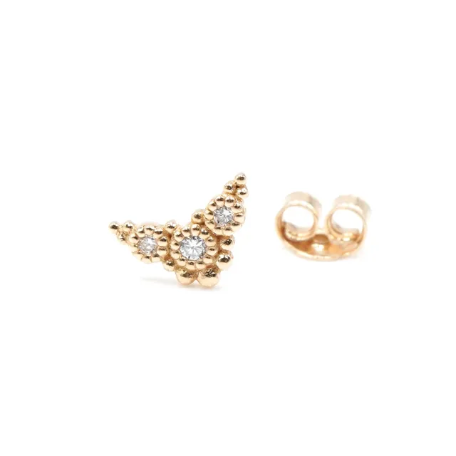 Angèle Brousse Susie puce or diamants 0,031 ct