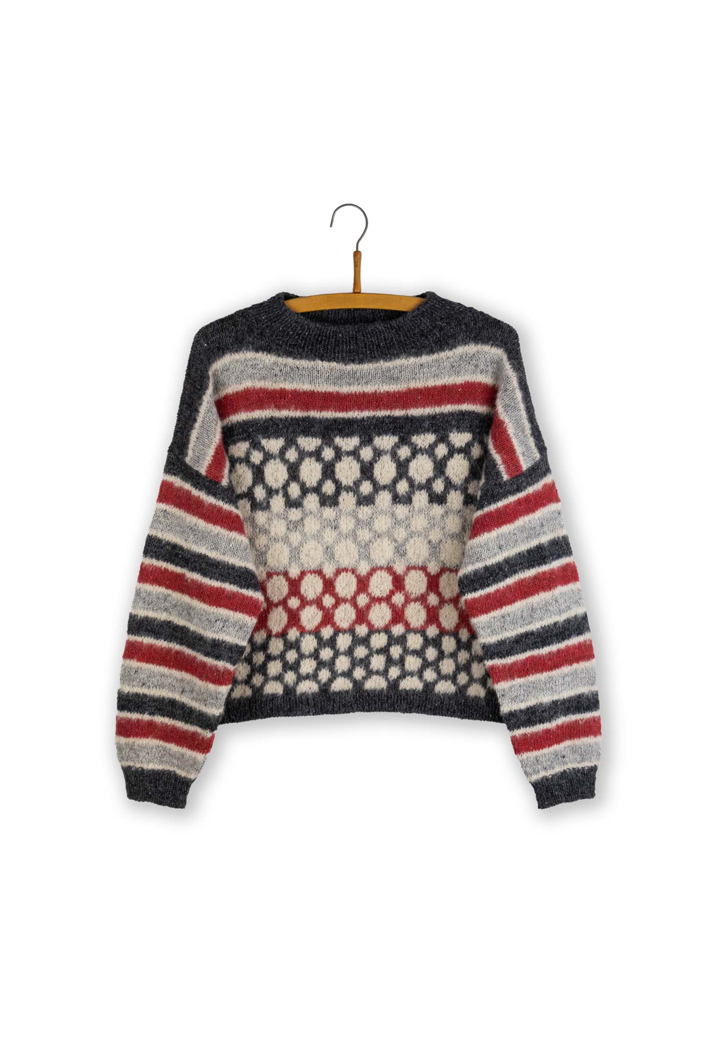 Isager Circles and Stripes patron tricot pull rayé