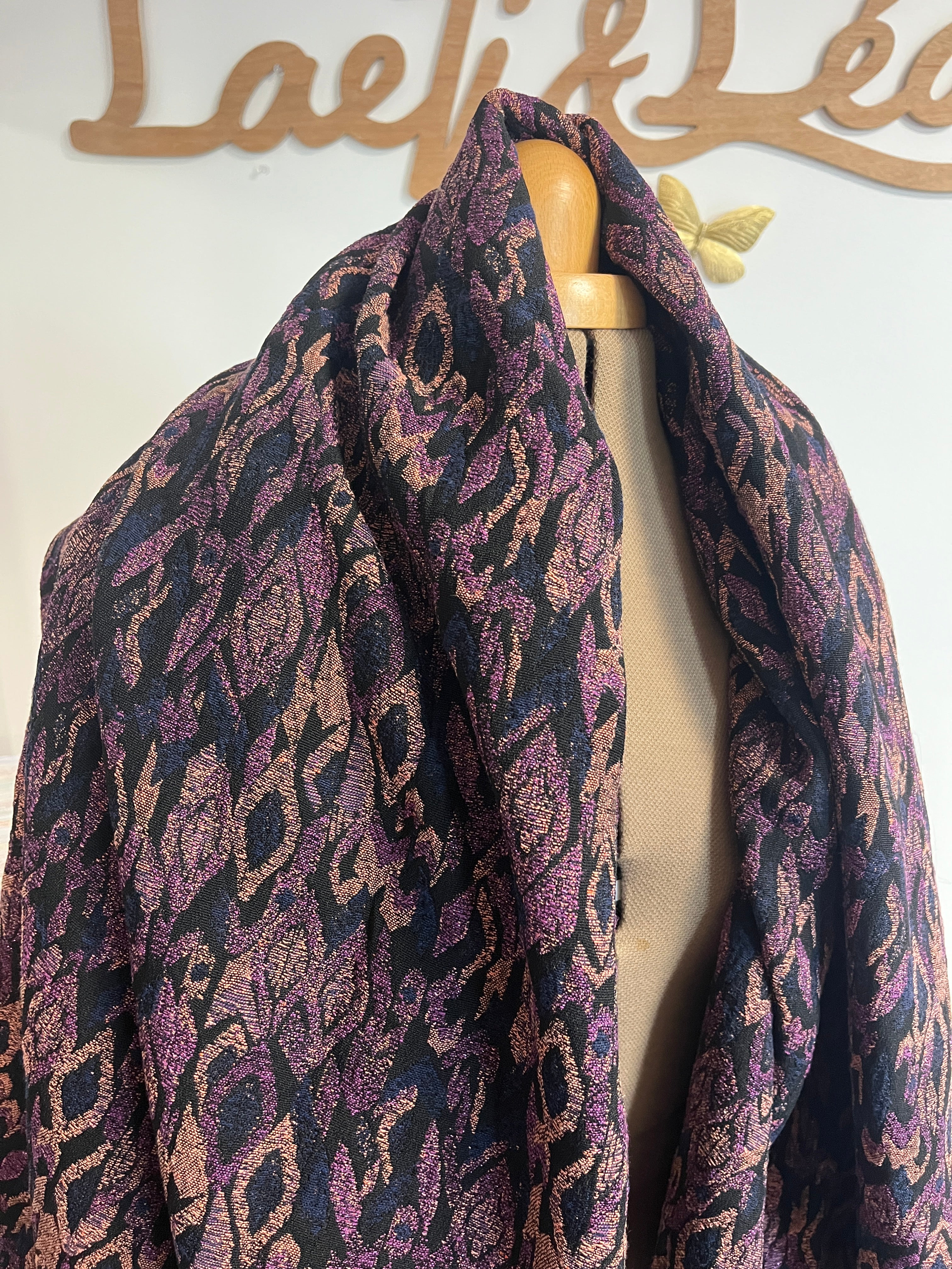 Laeti & Léa Jacquard Diamond coupon tissu violet bleu 2 m