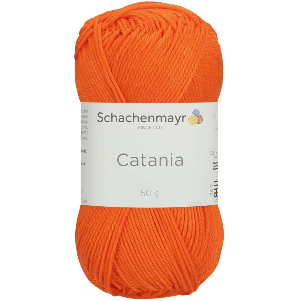 Schachenmayr Catania 0443 fil coton orange neon 50g