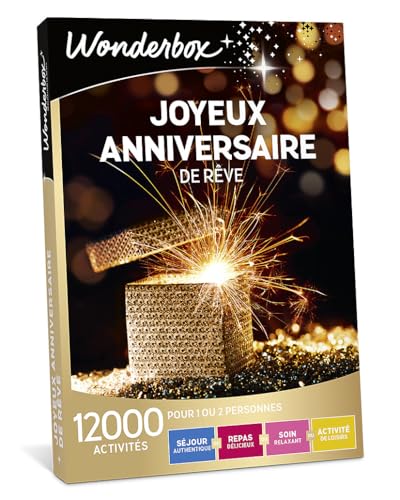Wonderbox Joyeux Anniversaire de Rêve coffret multi-activités 1-2 pers