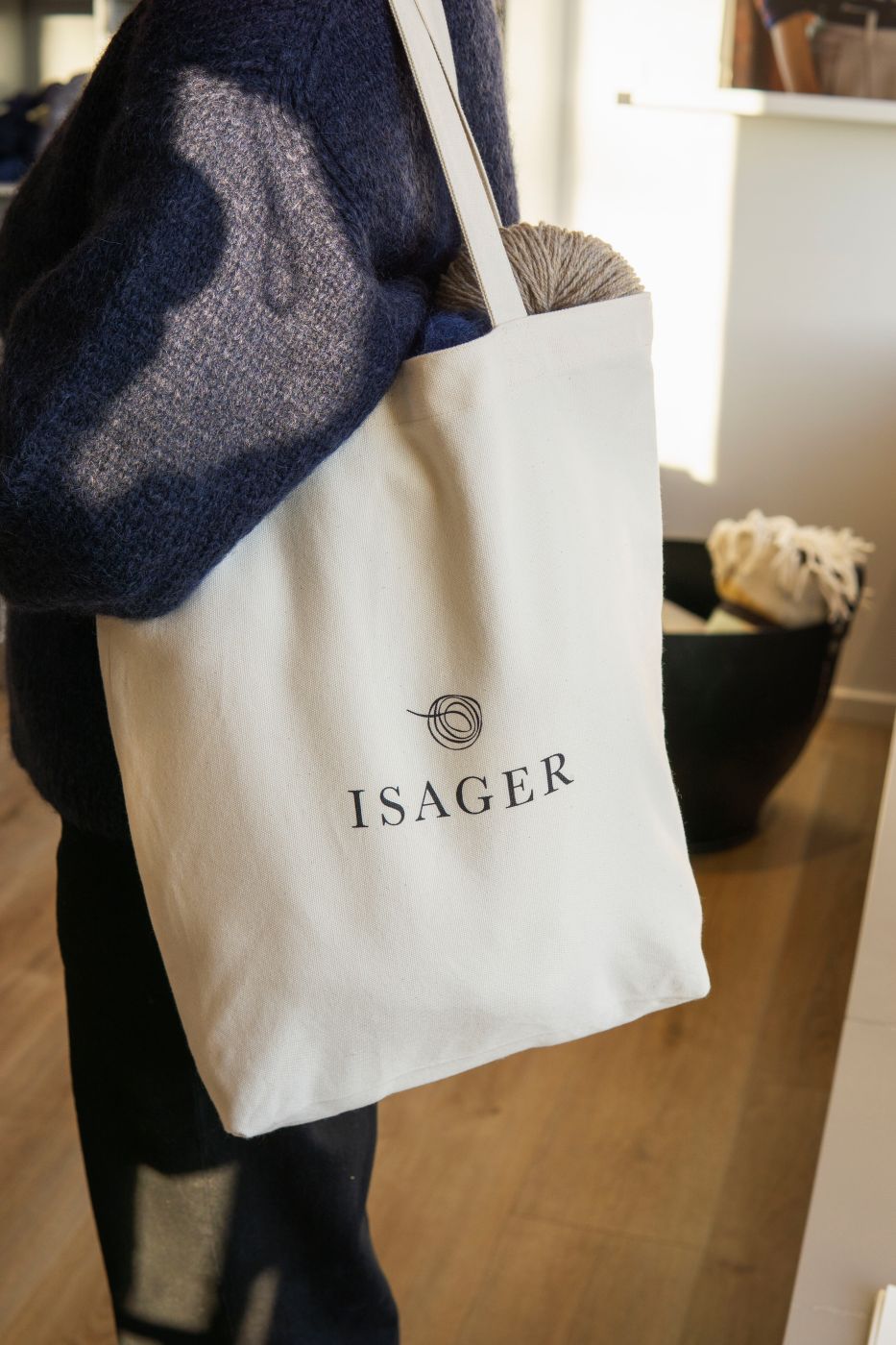 Isager Tote Bag sac coton bio 40x40 cm