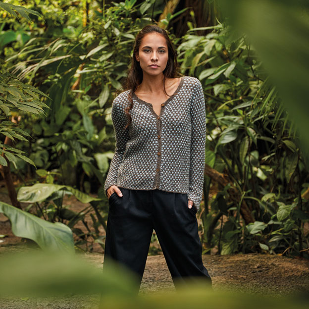 Isager Blå Hortensia kit tricot laine bleue