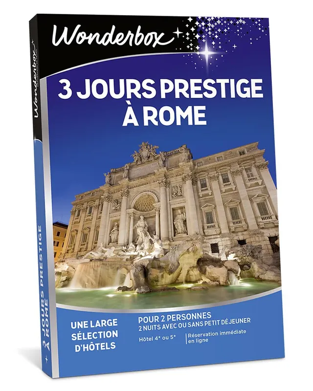 Wonderbox 3 Jours Prestige à Rome coffret 2 nuits 2 pers