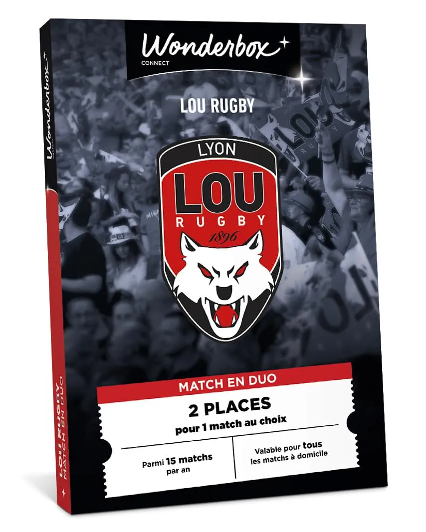 Wonderbox Lou Rugby coffret cadeau match 2 places 2 pers.