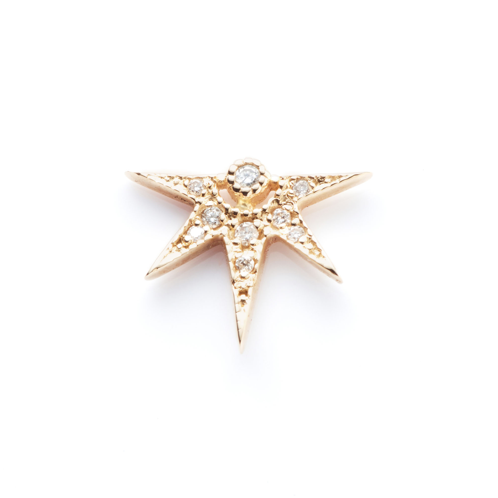 Angèle Brousse Janis demi-étoile boucle d'oreille or 18 carats diamants
