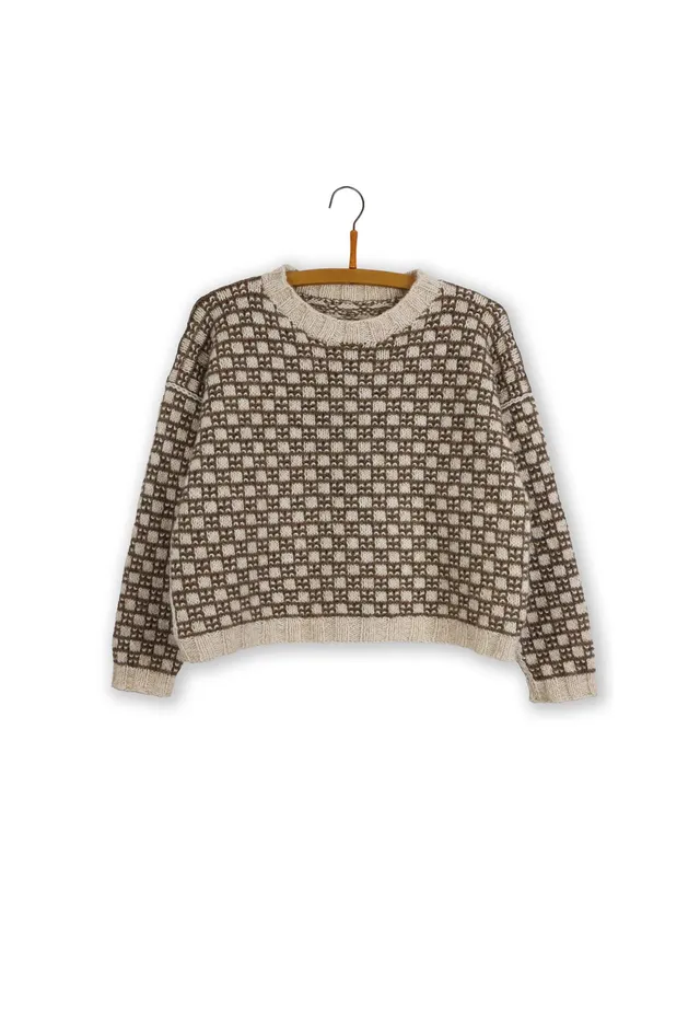 Isager Scottish Check patron tricot carreaux écossais