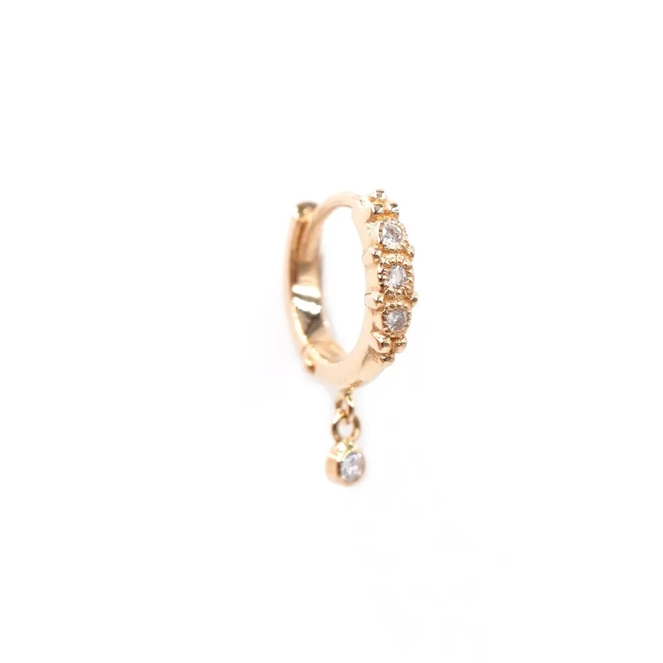 Angèle Brousse Susie créole pampille or jaune 18 carats