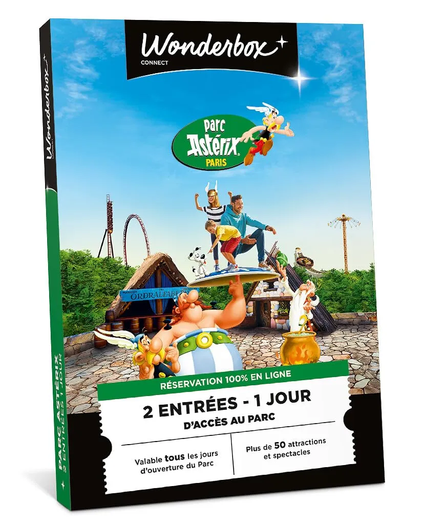 Wonderbox Connect Parc Astérix coffret cadeau 2 pers 1 jour