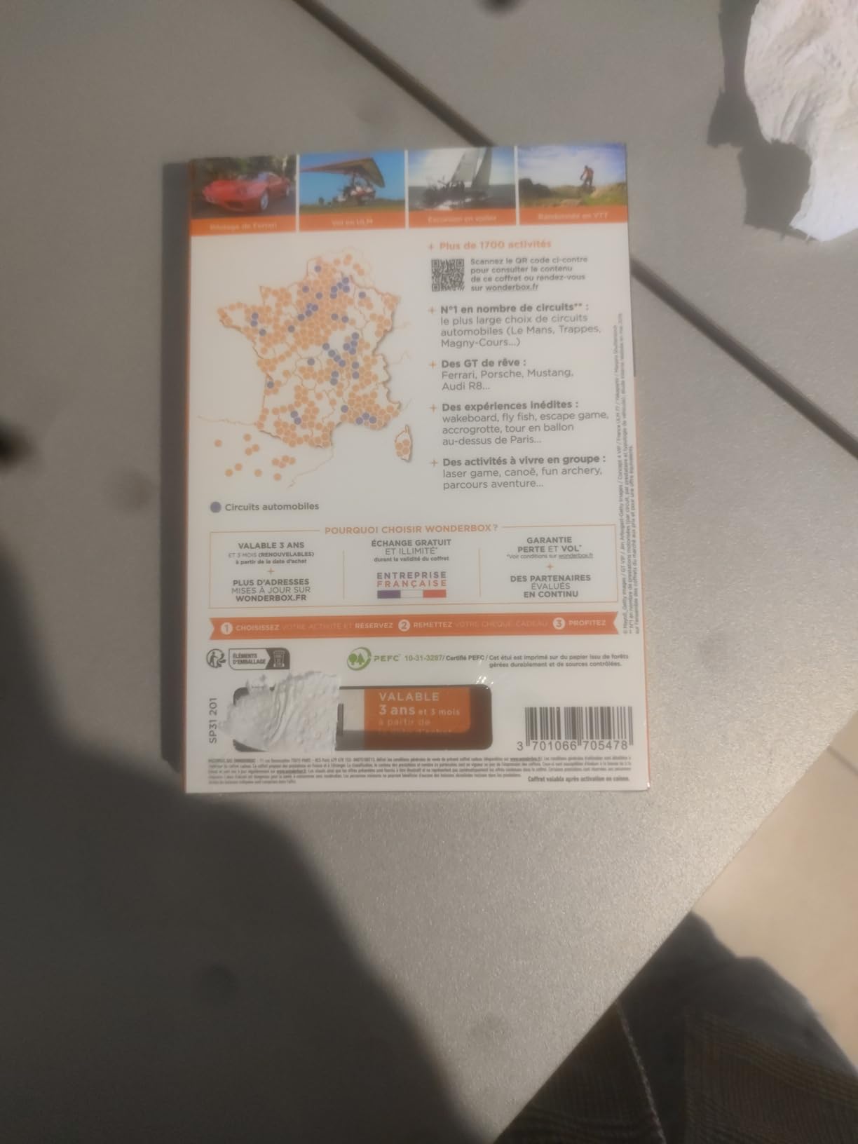 Wonderbox Sport & aventure 100% Émotions coffret cadeau sensations fortes