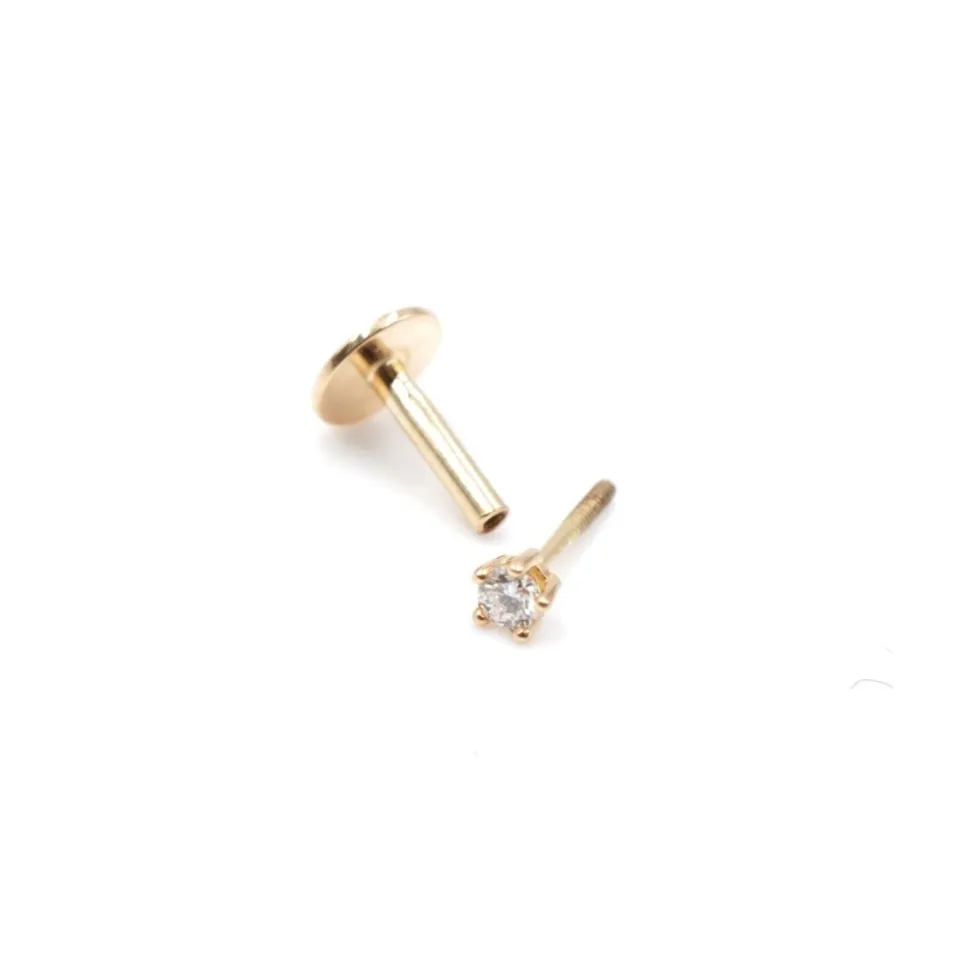 ANGÈLE BROUSSE Eternity One piercing or jaune 18 carats diamant