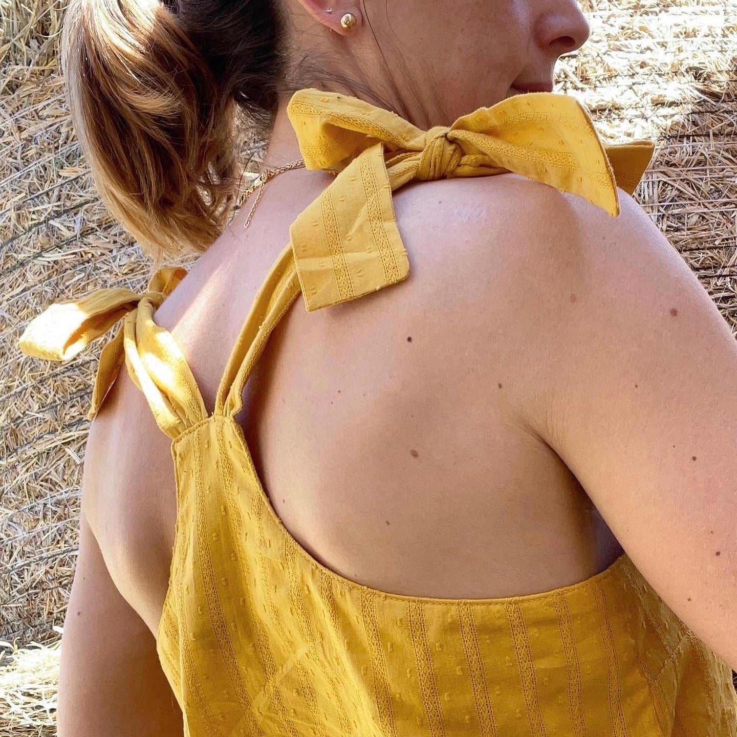 Laeti & Léa voile coton plumetis brodé coupon terracotta