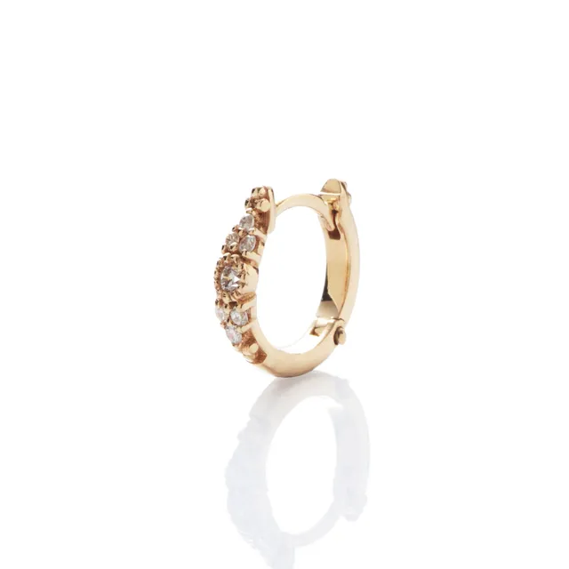 Angèle Brousse Paradis Mini Créole boucles or jaune diamant